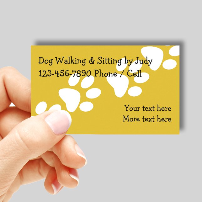 Simple Dog Walking And Sitting Business Card (Creator Uploaded)