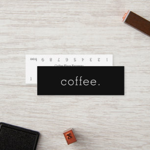 Simple Double Dark Loyalty Coffee Punch-Card Card