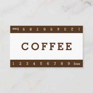 Simple Double Horizon Loyalty Coffee Punch-Card Card