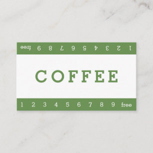 Simple Double Horizon Loyalty Coffee Punch-Card Card