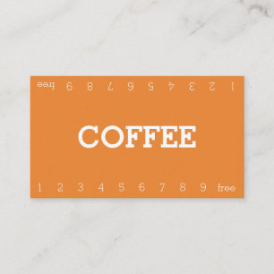 Simple Double Number Loyalty Coffee Punch-Card