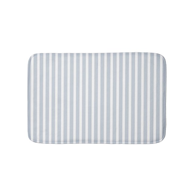 Simple double-sided decor in stripes & cage bath mat (Front)