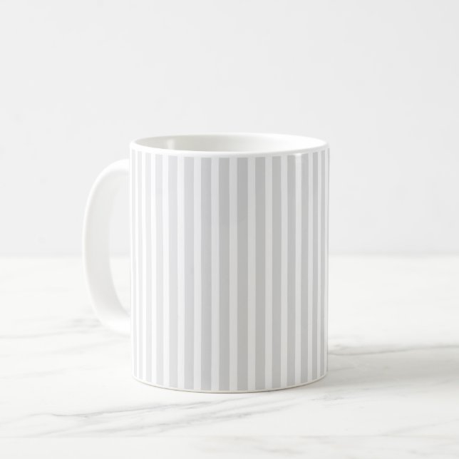 Simple double-sided decor in stripes & cage coffee mug (Front Left)