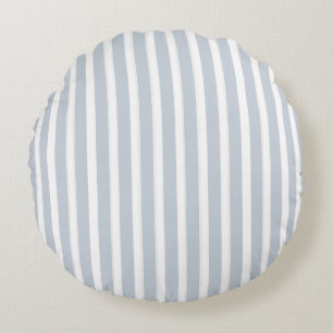 Simple double-sided decor in stripes & cage round pillow