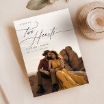 Simple Double Sided Desert Photo Wedding Invitation<br><div class="desc">Capture the essence of a serene desert landscape with our "Simple Double Sided Desert Photo Wedding Invitation." Perfect for a destination or rustic wedding, this elegant card features a beautiful photo set against a mountainous background. The handwritten calligraphy adds a touch of whimsy, making it ideal for a casual summer...</div>
