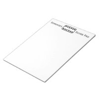 Simple Double Sixes Domino Game Score Pad White