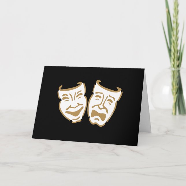 Simple Drama Masks Card (Front)