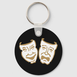 Simple Drama Masks Keychain