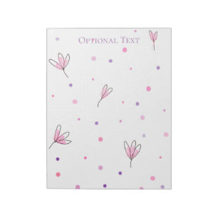 Simple Drawn Floral Pattern Notepad