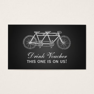 Simple Drink Voucher Tandem Bike Black