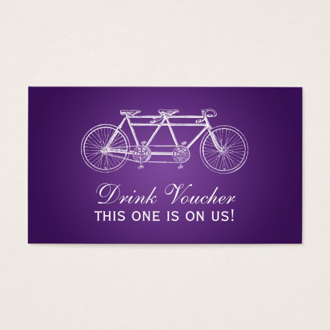 Simple Drink Voucher Tandem Bike Purple (Front)