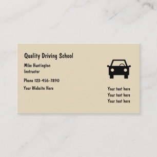 SImple Driving School Instructor Business Card