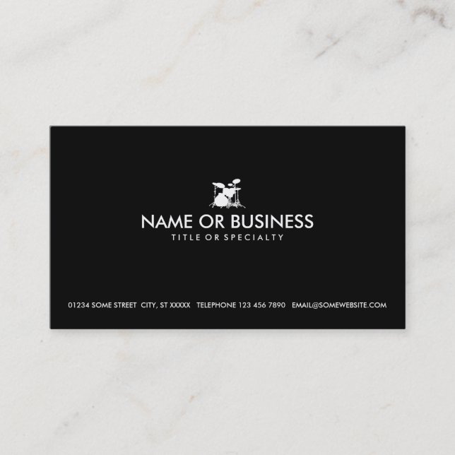 simple drums business card (Front)