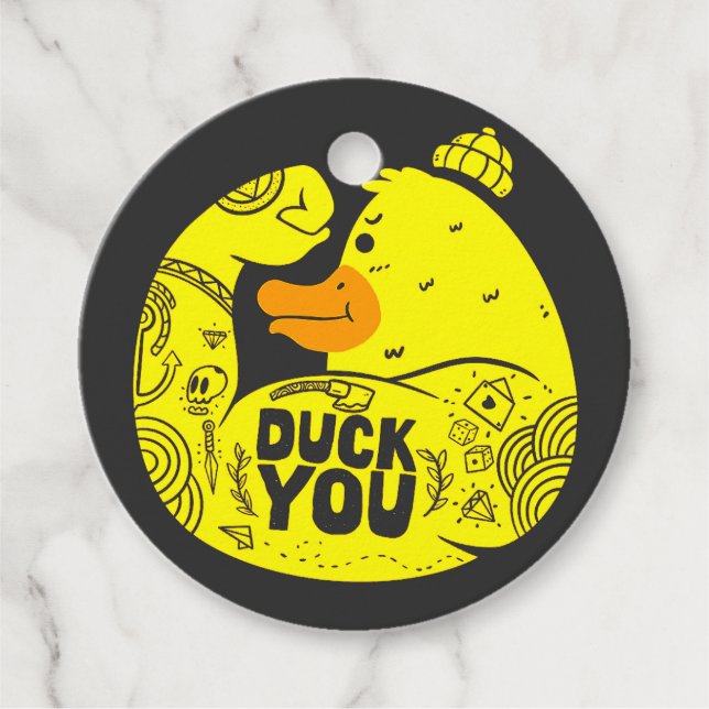 Simple Duck you Favour Tags (Front)