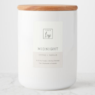 SIMPLE DUSKY EGG IVORY WHITE LOGO MODERN CANDLE FOOD LABEL