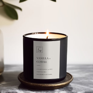 SIMPLE DUSKY EGG IVORY WHITE MINIMAL CANDLE LOGO FOOD LABEL