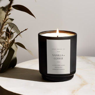 SIMPLE DUSKY EGG IVORY WHITE MINIMAL MODERN CANDLE FOOD LABEL