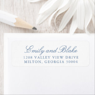Simple Dusty Bleu Classique Élégante Typographie