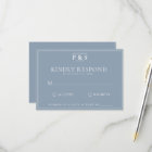 Simple Dusty Blue Elegant Monogram Chic Wedding 