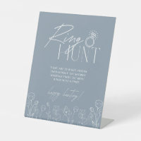 Simple Dusty Blue Ring Hunt Bridal Shower Game 