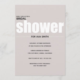 Simple Dusty Pink minimalist Bridal Shower Invitation