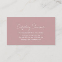Simple Dusty Rose Pink Modern Display Baby Shower