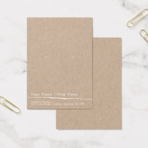 Simple earring display card