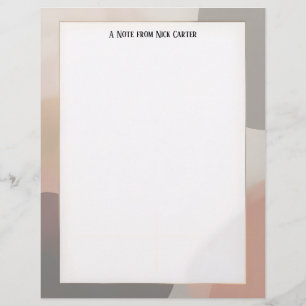Simple Earth Tones Stationery Paper