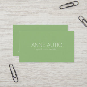 Simple Earthy Green Business Card