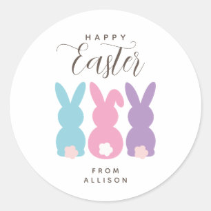Simple Easter Bunny Personalized Sticker