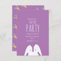 Simple Easter Party Carrot Bunny Event Invitation