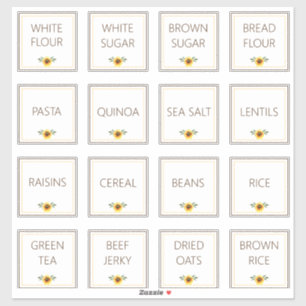 Simple Editable  Sunflowers Kitchen Pantry