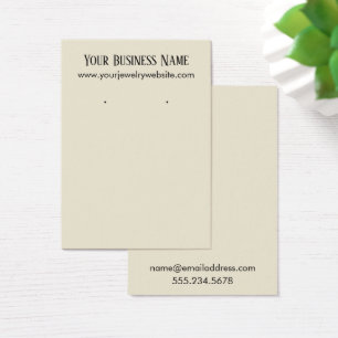 Simple Eggshell Earring Holder Display Cards