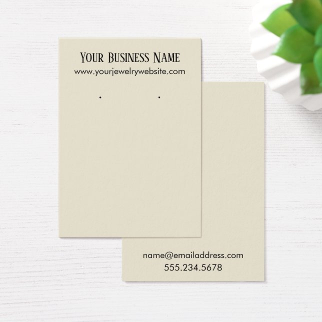 Simple Eggshell Earring Holder Display Cards (Desk)