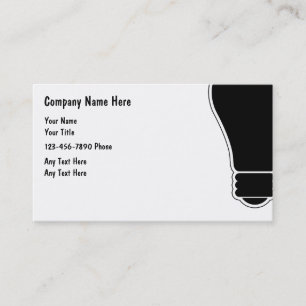 Simple Electrician Business Cards