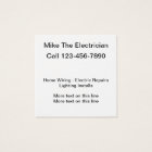 Simple Electrician Logo Template Business Cards