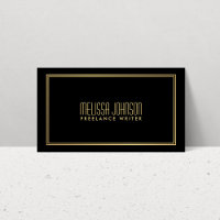 Simple Elegance Art Deco Style Black/Faux Gold