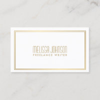 Simple Elegance Art Deco Style White/Faux Gold