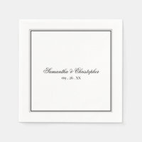 Simple Elegance Black & White Script Wedding