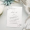 Simple elegance botanical wedding details card