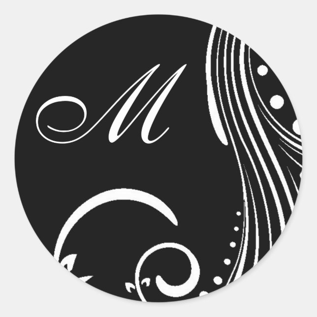 Simple Elegance Classic Round Sticker (Front)