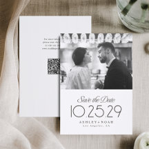 Simple Elegance Classy Script Photo Save The Date