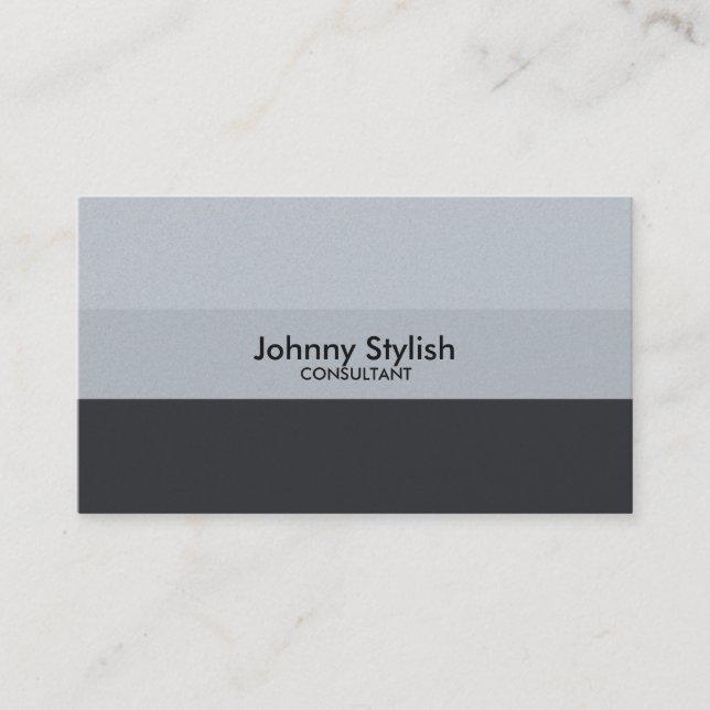 Simple elegance classy two coloured style business card (Front)