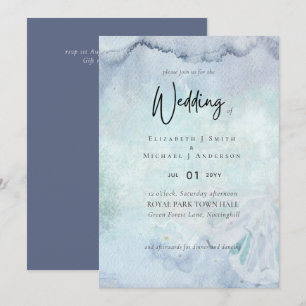 Simple Elegance Dusty Blue Modern Wedding
