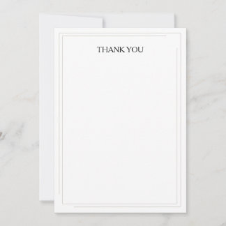 Simple Elegance Flat Wedding Thank You Card