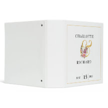 Simple Elegance, Gold Ampersand with Names 3 Ring 