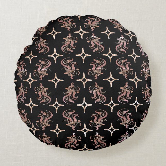 Simple Elegance home Coordinates Round Pillow (Front)