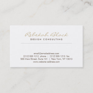 SIMPLE ELEGANCE in TAUPE Designer Business Card