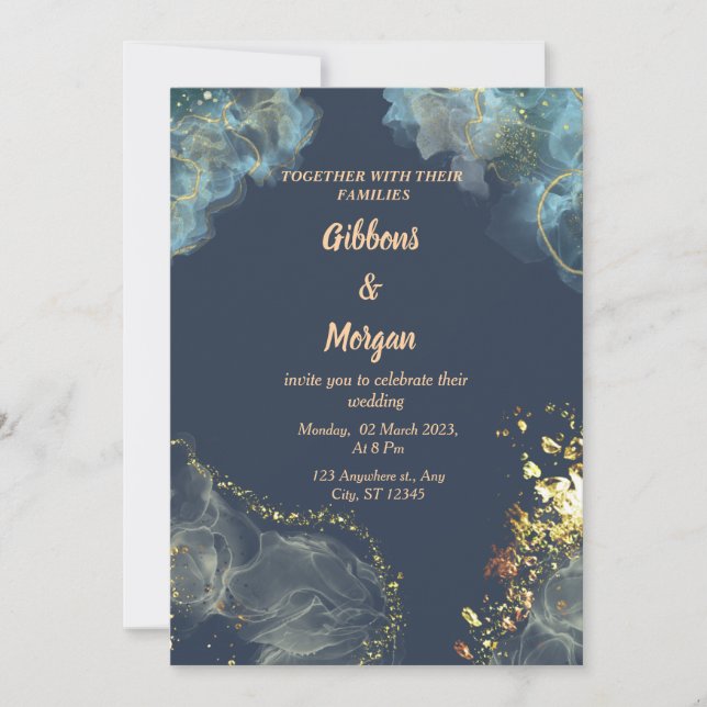 simple elegance invitation wedding (Front)