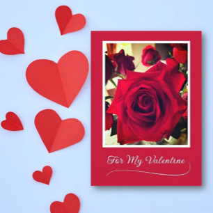 Simple élégance ! Jolie carte de voeux Valentine